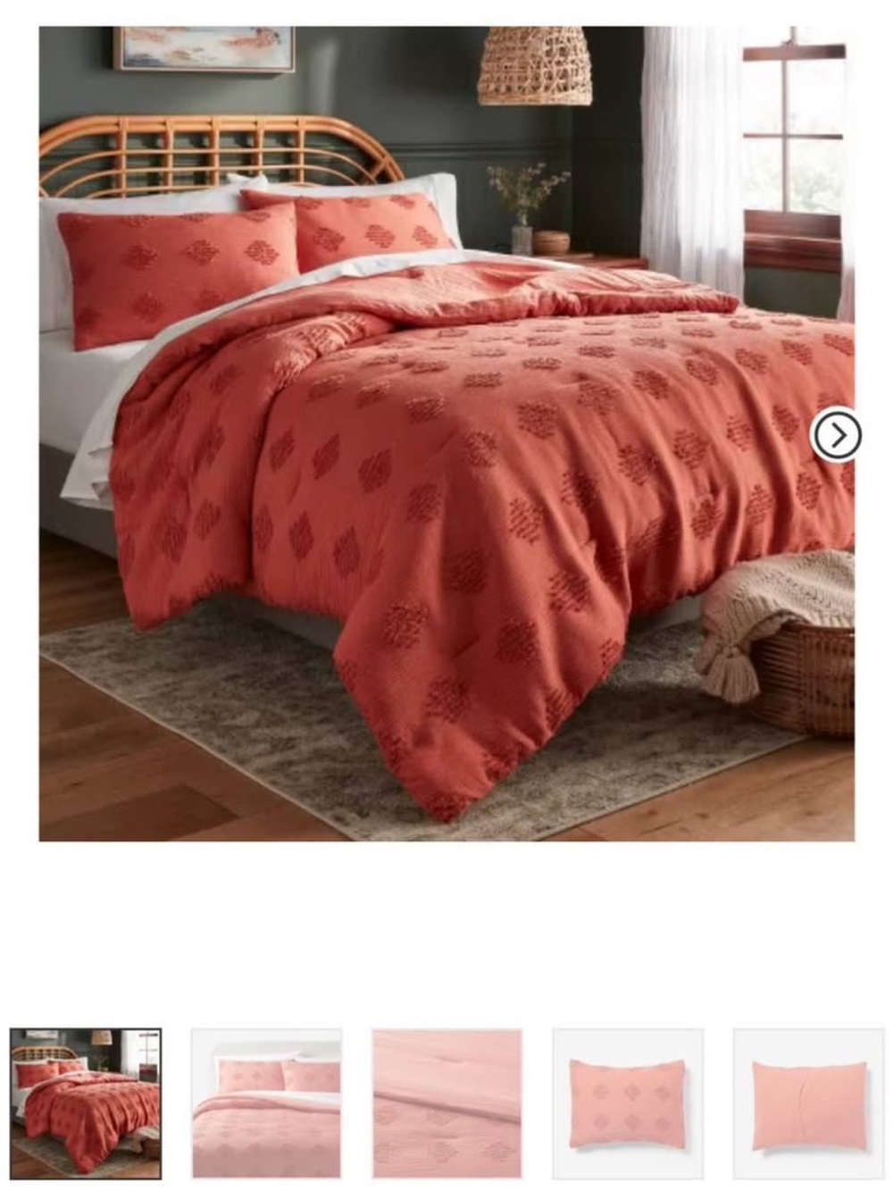 Tufted Diamond Crinkle Comforter and Sham Set - Threshold - King